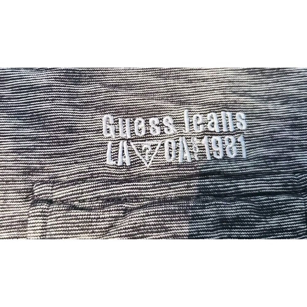Guess Jeans Logo Shirt Men's L Gray /Black